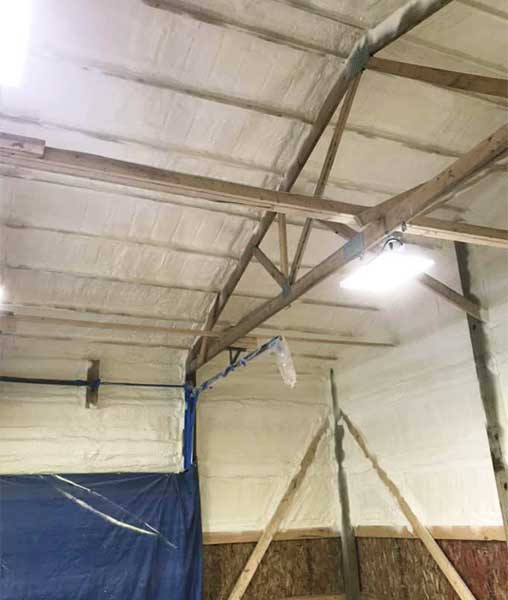 Air Defense SPF Installation – Pole Building Upper Wall and Roof