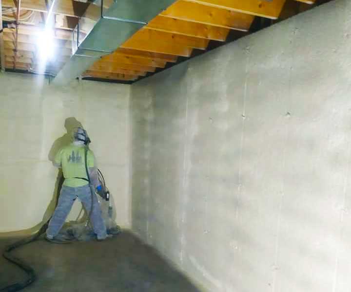 Basement Air Defense SPF Installation – Ready for Wall Finishings